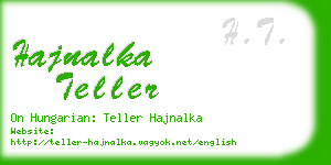 hajnalka teller business card